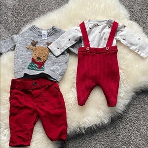 Carter's Gray and Red Kids Matching Set